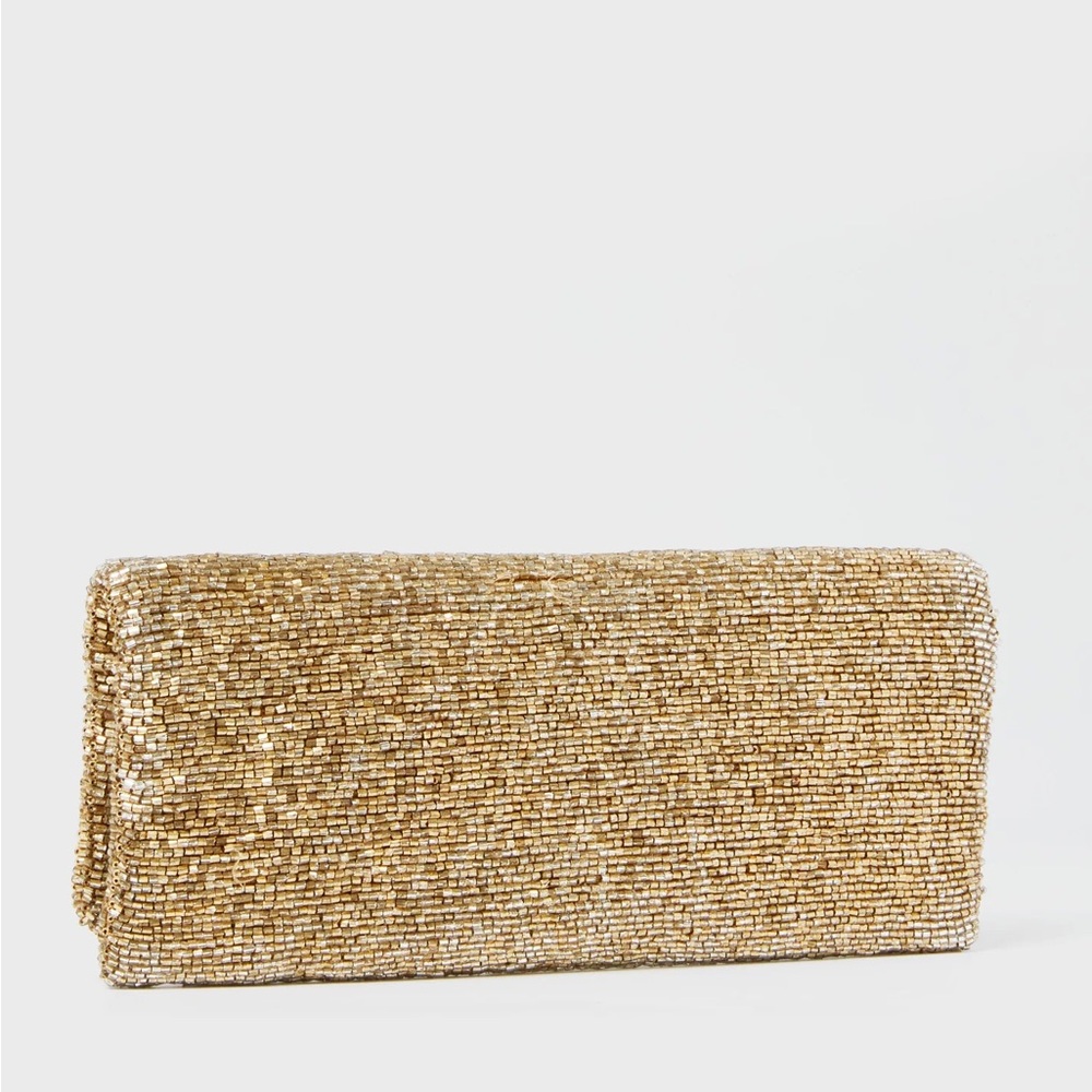 Tuckernuck Gold Beaded Clutch